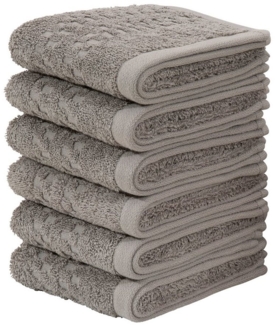 my home Gästehandtücher Regona, Gästehandtücher 30x50cm, flauschig und weich, 500 gr/m², Frottier (Set, 6-St), Premium Handtücher mit Bordüre, Set, 100% Baumwolle, 5 Jahre Garantie