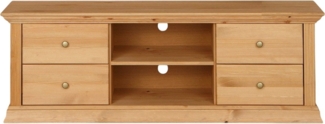 Clever-Moebel TV-Schrank TV Lowboard aus Kiefernholz TV Schrank im Landhausstil Breite: 141cm, Tiefe: 39cm, Höhe: 47cm