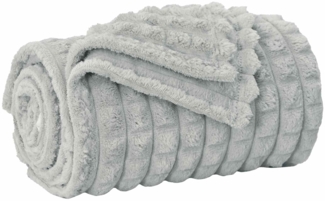 Überwurfdecke, Wohndecke Grau 200 x 150 cm Fleece