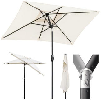 Sekey Sonnenschirm Rechteckige Sonnenschirme Kippbar mit Kurbel Gartenschirm groß, Sonnenschutz UV50+, Gartenschirm Knickbar, für Garten, Terrasse