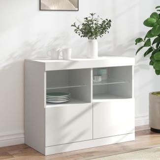 vidaXL Sideboard mit LED-Leuchten Weiß 81x37x67 cm 836658