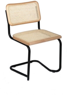 k-hometrends Freischwinger Moderner Schwingstuhl KADEN - Black Edition, schwarzer Wohnzimmerstuhl, 2er Set