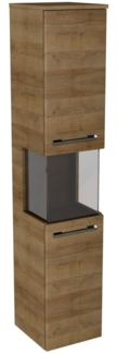 Lanzet Hochschrank Vitrine 30 cm, rechts, Hellbraun