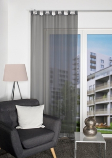 Home Basics Vorhang Schlaufenschal 49041 NESSI Transparentvoile, 245x135 cm, (2 St), Polyester
