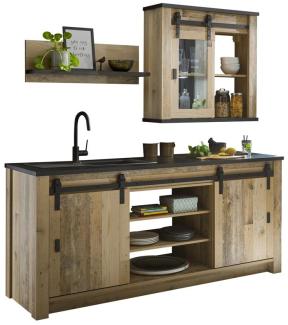 Küchenzeile SHERWOOD Old Grey hell 3-teilig