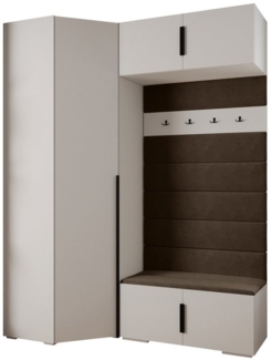ABIKS MÖBEL Kompaktgarderobe INOVA 1 SATZ 21 Möbelset, Garderobe mit Kleiderstange und Regalen