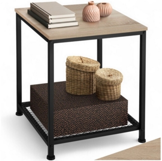 tectake Beistelltisch Derby (1-St, 1 tlg), Ablage aus MDF-Platte mit schöner Maserung