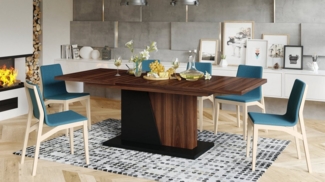 Mazzoni Esstisch Design Noble Noir Tisch ausziehbar 160 bis 218 cm