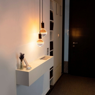 SEGULA LED-Leuchtmittel LED Illusion Globe 145 2tones amber blue, E27, 1 St, Extra-Warmweiß, 2-farbiges Glas