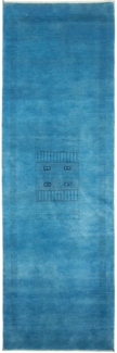 Morgenland Wollteppich - 246 x 77 cm - Blau