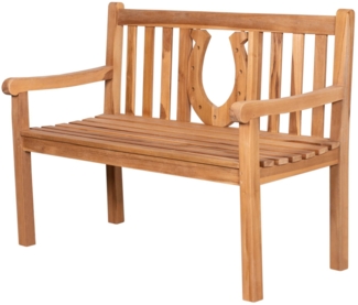 Teakholz Gartenbank Hufeisen 120 cm