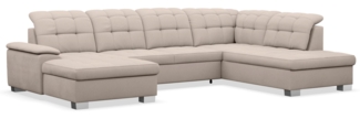 Selsey 'Jamaal' Wohnlandschaft mit Schlaffunktion und Stauraum linksseitig, beige