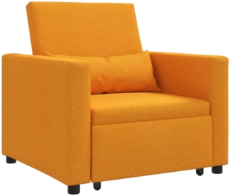 vidaXL Einzel-Schlafsofa Dunkelgelb 90 x 165 x 87 cm Stoff 42002693