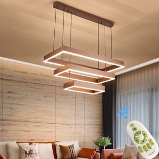 Eurotondisplay LED Pendelleuchte LED Pendelleuchte 6053 Fernbedienung warmweiß bis kaltweiß einstellbar, LED fest integriert, Warm- bis Kaltweiß, Lichtfarbe und Helligkeit einstellbar, Höhenverstellbar