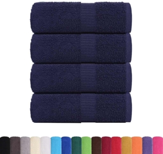 vidaXL Gästetücher 4 Stk. Marineblau 30x50 cm 360 g/m² 100% Baumwolle 136780