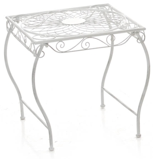 CLP Garten Eisentisch Zarina, eckig, 50 x 45 cm,antik weiß