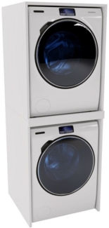 Raumhirsch Furniture Waschmaschinenumbauschrank für zwei Geräte – stabiler Waschmaschinenschrank zwei Größen 7 Farben Waschmaschinenschrank für Trockner und Waschmaschine Überbauschrank