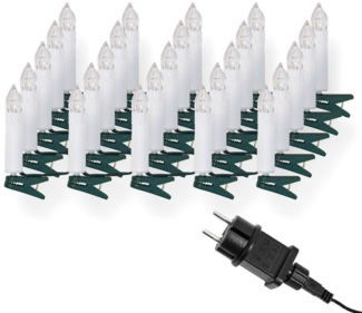 IC Winterworld LED-Lichterkette LED Lichterkette Weihnachtsbaum für innen, strombetrieben, 30-flammig, ohne Batterien, Retro Weihnachtskerzen für den Christbaum
