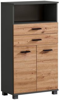 Lomadox Midischrank PROVIDENCE-80 in anthrazit, 60cm breit