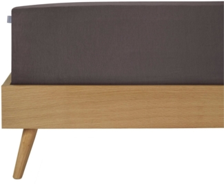 Schiesser Feinbiber Spannbettlaken Finni aus wärmender Baumwolle, Farbe:Anthrazit, Größe:90x200 cm