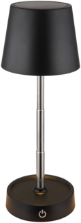 Tischlampe kabellos mit Akku Touch Dimmer Tischleuchte Dimmbar Schwarz 58446B