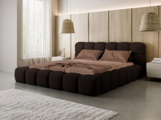 Compleo Polsterbett BUBBLE boucle Designerbett 140/160/180x200 BIZU, Wolkenbett, TOPSELLER Stauraumbett MADE IN EU