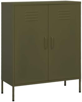 vidaXL Lagerschrank Olivgrün 80 x 35 x 101,5 cm Stahl [336162]