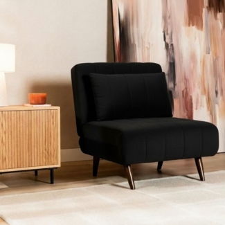 Bronx71 Schlafsessel Hanna Samt schwarz