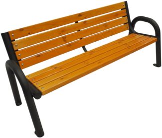 Primario Grande Gartenbank, Parkbank Holz - Gartenmöbel, Outdoor Bank - Solider Bankrahmen Sitzbank Wetterfeste, Design Skandinavische (Primario Pinia, 200cm - Gesamtlänge der Bank)