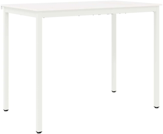 vidaXL Bartisch Weiß 110 x 55 x 105 cm Massives Kiefernholz 892808