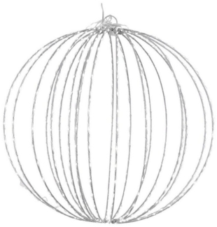Luca Lighting LED Gartenleuchte LED Dekokugel Dekoball in 3 Größen silber, LED fest integriert, Klassik Warmweiß