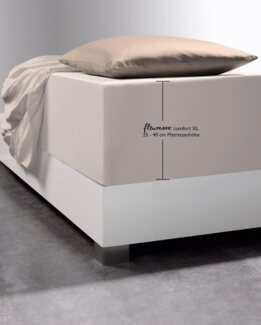 fleuresse Spannbettlaken Comfort XL, Mako-Jersey, Gummizug: rundum, (1 Stück), Mako-Jersey, für Matratzen bis 40 cm Höhe, Bettlaken, Spannbetttuch