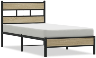 vidaXL Bettgestell ohne Matratze Sonoma-Eiche 80x200 cm Holzwerkstoff 4017245