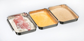 Westfalia Panierschale Westfalia Panier-Set aus Edelstahl, Edelstahl