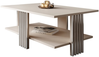 Lookway Couchtisch SAPHIRA SILVER mit Ablage