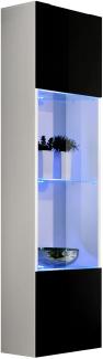 99rooms FLI T42 rechts Vitrine 170x40x29 Weiß Schwarz