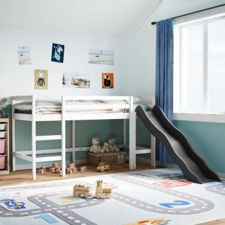 vidaXL Kinderhochbett ohne Matratze Weiß 80x200 cm Massivholz Kiefer 853429