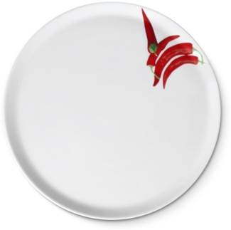CreaTable - EUROPA KRÄUTER - Pizzateller CHILI 33 cm aus Porzellan