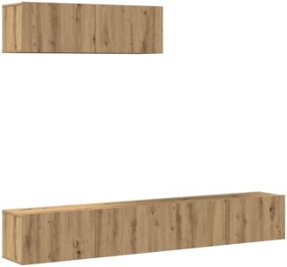 vidaXL 3-tlg. TV-Schrank-Set Wandmontage Artisan-Eiche Holzwerkstoff 3329206