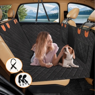 HomeMiYN Hundematte Auto Rücksitz Hundematte 3 Platten