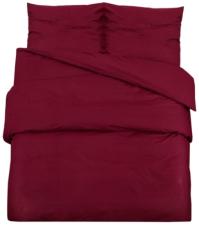 vidaXL Bettwäsche-Set Bordeauxrot 200x220 cm Leichte Mikrofaser 136041