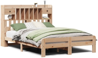 vidaXL Massivholzbett mit Regal ohne Matratze 150x200 cm Kiefernholz 3308879