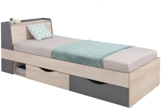 Deine Möbel 24 Jugendbett DARLA D14 90x200 DARLA D15 120x200 Bett Kinderbett (Set, 3-tlg, inkl. Schubladen Lattenrost), Jugendzimmer