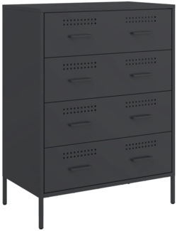 vidaXL Sideboard Schwarz 68x39x89 cm Stahl 842982