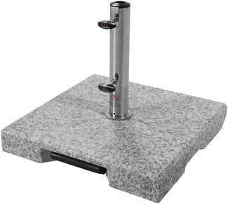 Doppler Trolley-Granit-Schirmsockel mit Rollen, granitgrau,70 kg, für Sonnenschirme bis Ø 350 cm