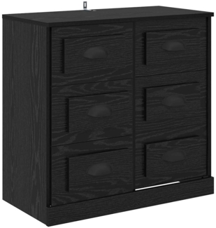 vidaXL Sideboard Schwarz Eichen-Optik 70 x 35,5 x 67,5 cm 881428