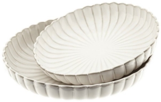 Bloomy Servier- & Obstschalen - 2er-Set aus hochwertigem Porzellan