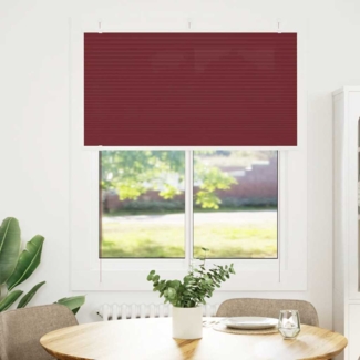 vidaXL Plissee Bordeauxrot 105x150 cm Stoffbreite 104,4 cm Polyester 4015246