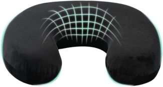 vidaXL Kopfkissen mit Kissen Schwarz 27 x 27 x 8 cm Samt 42012701