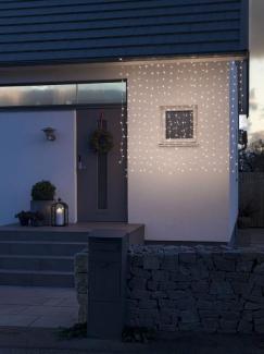 KONSTSMIDE No. 2793-133 LED Eisregen Lichtervorhang gefrostet 320 warmweiße Dioden IP44